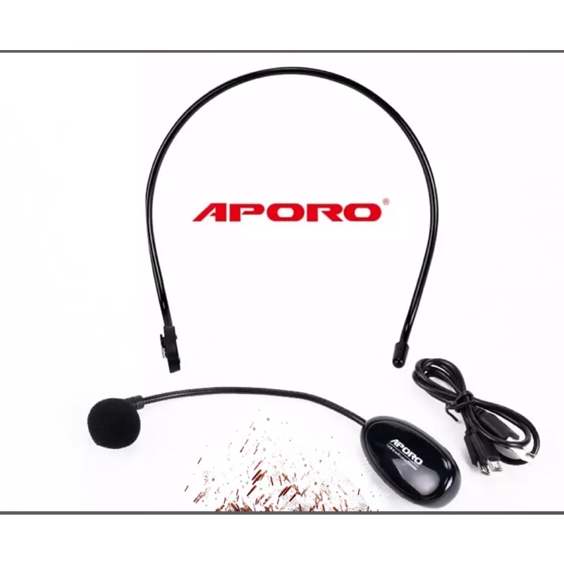 Micro không dây Aporo 2.4G dùng kết hợp với máy trợ giảng Aporo T18 2.4G, Aporo T21 2.4G, Aporo T20, T9 2.4G