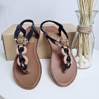 Sandals Nữ Xỏ Ngón Thổ Cẩm , Dép Xỏ Ngón Thời Trang Đi Biển