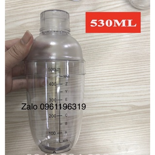 Bình Lắc Shaker Nhựa 530ML loại tốt