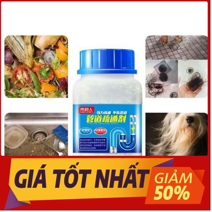 Bột thông tắc cống bồn cầu thần thánh siêu gói thuốc cho đường ống rửa bát dầu mỡ bể phốt nghẹt cực mạnh