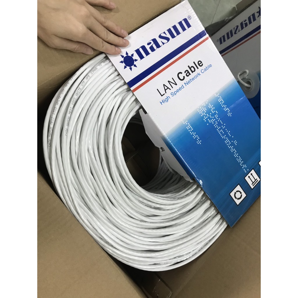 Thùng/ Cuộn dây cáp mạng Cat6 NASUN MEDI 0555- Cuộn đủ 305m- Hàng chính hãng