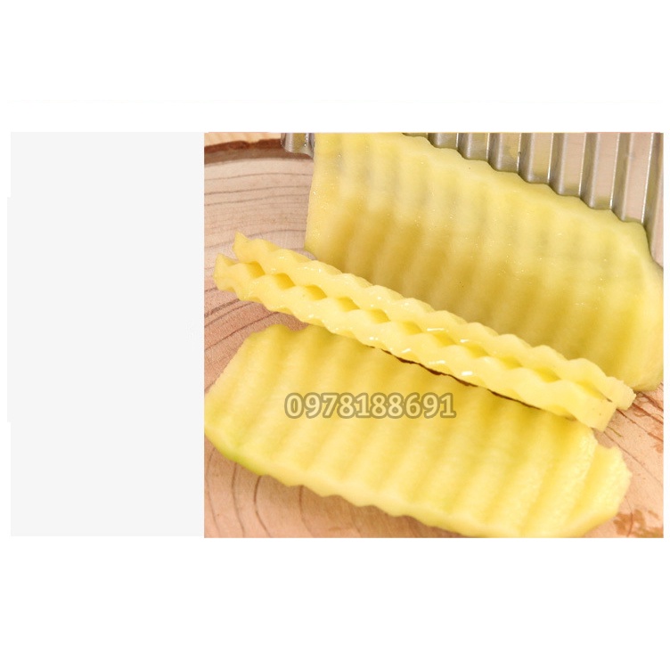 Dao Cắt Lát Củ Quả Gợn Sóng Bằng Thép Không Gỉ