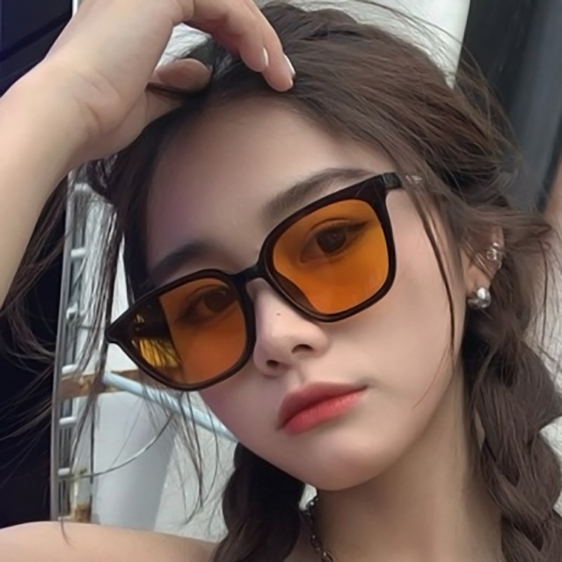Kính Mát Gọng Vuông Cỡ Lớn Phong Cách Thời Trang Hàn Quốc Cho Nam Nữ