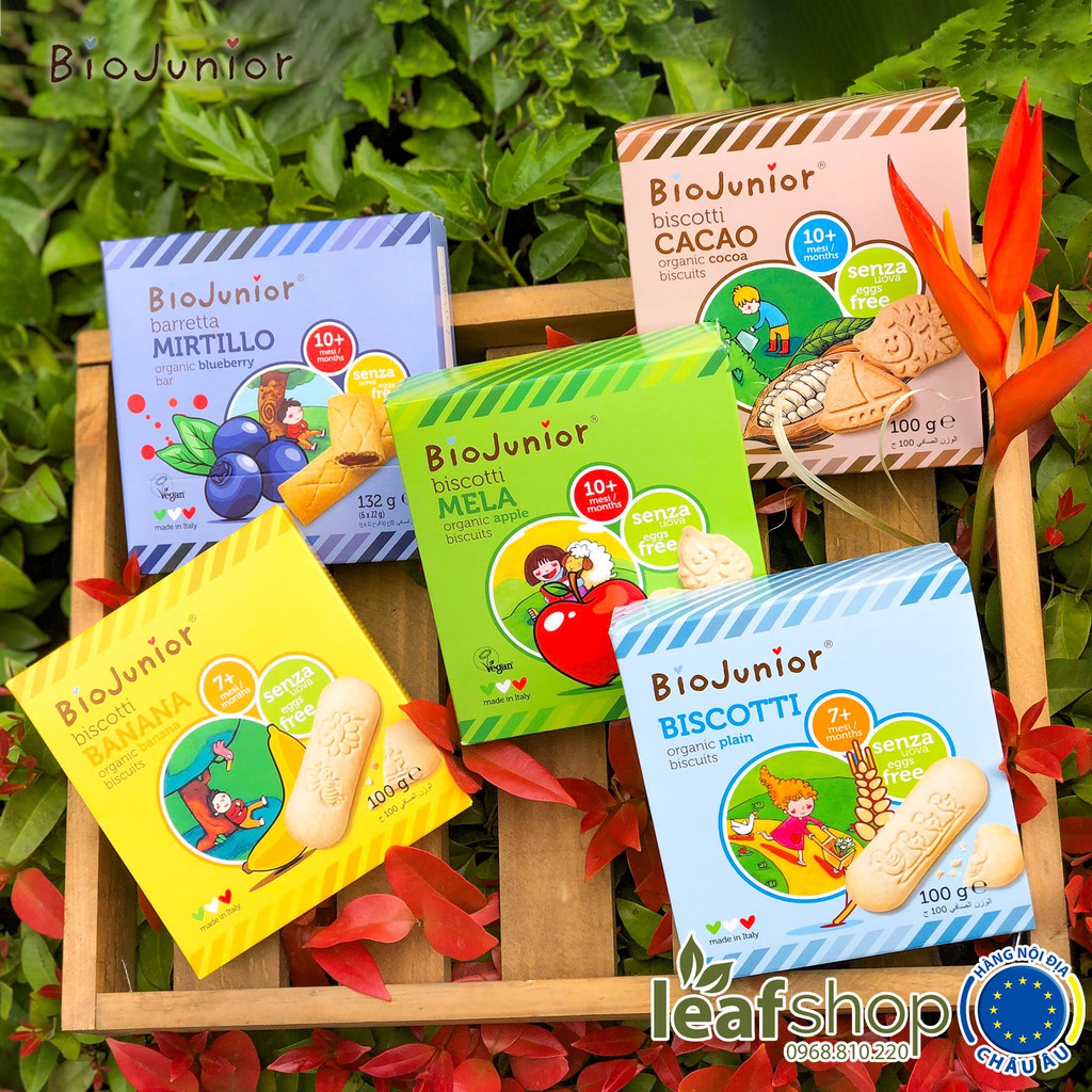 Bánh ăn dặm hữu cơ cho bé Bio Junior 100g