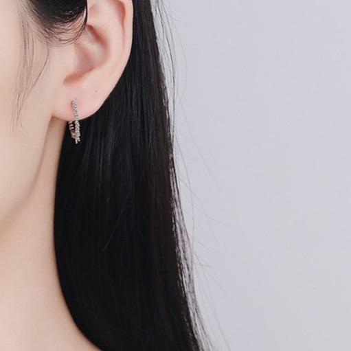 1 đôi - Bông tai đinh tán vòng tròn