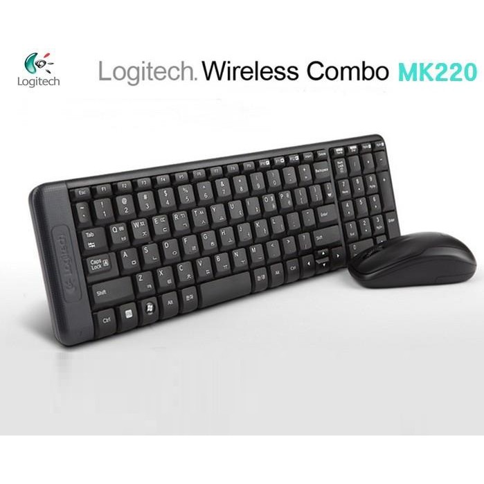 Bộ Bàn Phím Và Chuột Logitech MK220 Không Dây