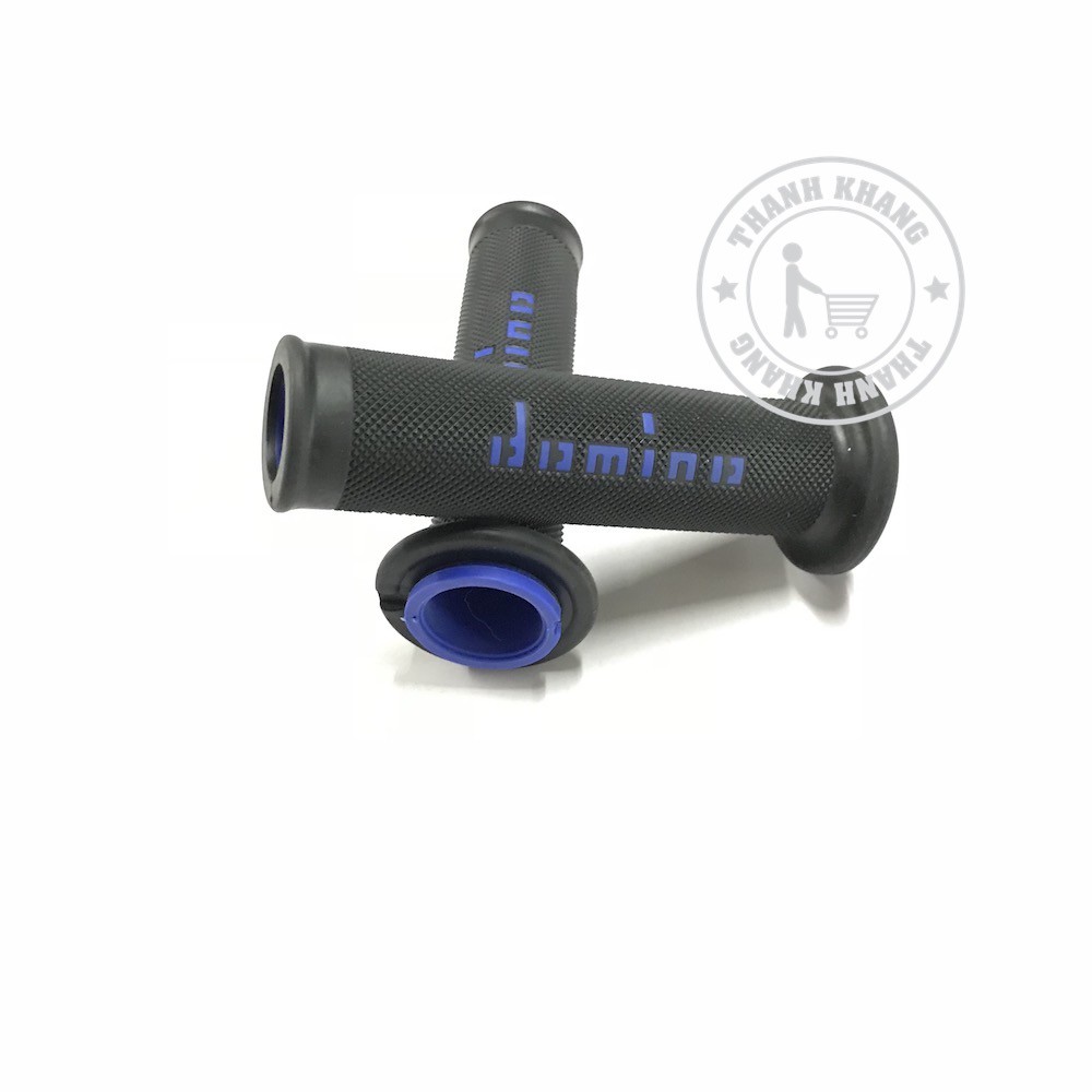Sự kết hợp hoàn hảo cùm ga tăng tốc màu xanh dương và bao tay domino xanh dương gắn mọi loại xe máy 006001012 006001036