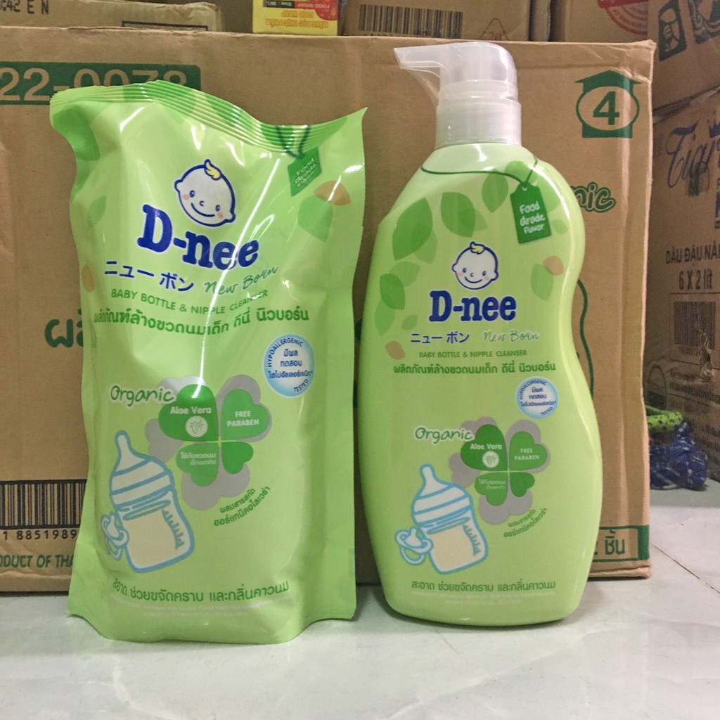Nước rửa bình sữa Dnee Organic 600ml 620ml mới