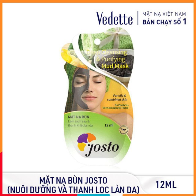 🥑 MẶT NẠ ĐẤT SÉT JOSTO 12ml CÁC LOẠI