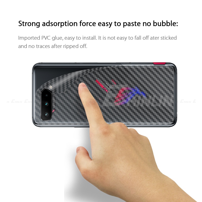 Set 5 Miếng Dán 3D Bằng Sợi Carbon Cho Asus ZenFone ROG Phone 6 3 5 5s Pro 6D Ultimate