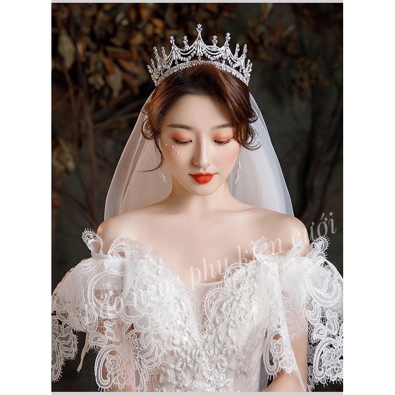 Vương miện cô dâu sang trọng quý phái (Hàng có sẵn)