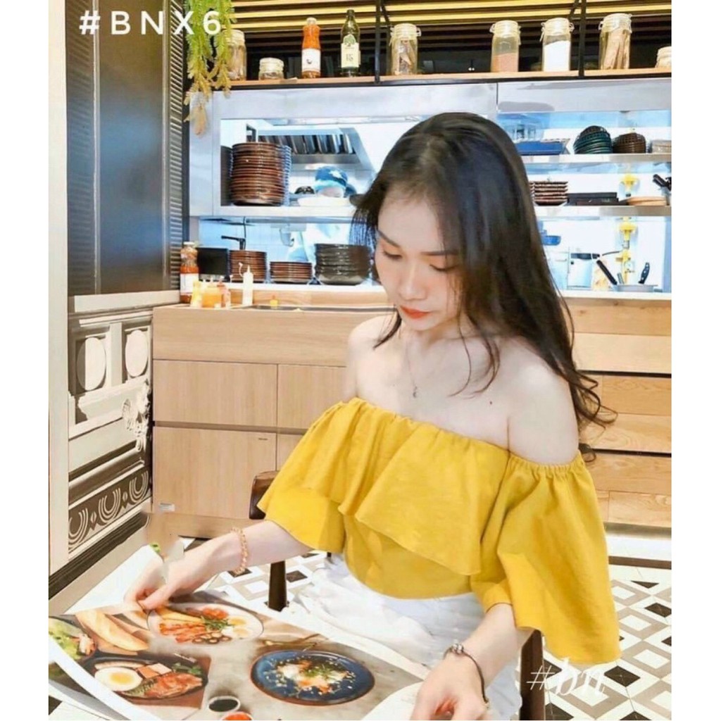 [HOT] ÁO BẸT VAI TẦNG PC93212 CHẤT KATE LỤA  4 màu