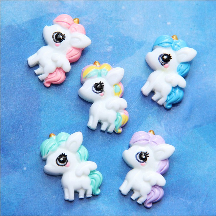 Các mẫu charm kỳ lân Unicorn và mèo kỳ lân dễ thương cho các bạn làm Jibbitz, trang trí vỏ ốp điện thoại, DIY