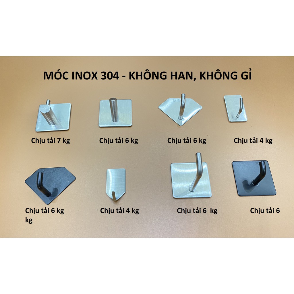 Móc Treo Đồ Đa Năng Trong Nhà, Treo Đồ Dùng Cá Nhân, Treo Chìa Khóa, Inox 304 Mờ Sang Trọng, Sử Dụng Miếng Dán 3M