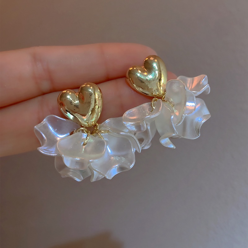 Bông Tai Mạ Bạc 925 Hình Vỏ Sò Tua Rua Thời Trang