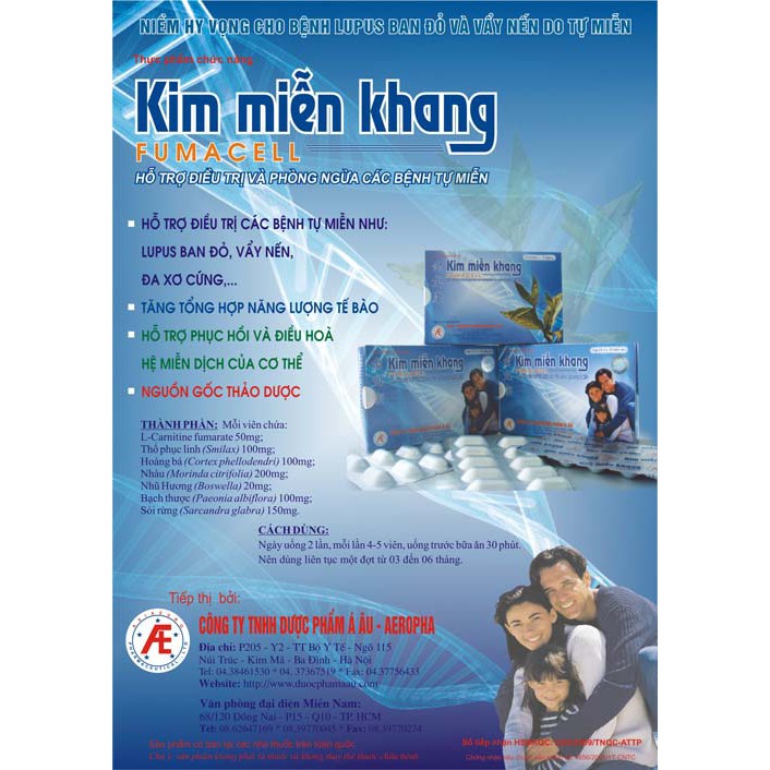Kim Miễn Khang - Phòng và ngừa bệnh tự miễn như lupus, ban đỏ, vảy nến (Hộp 30 viên)