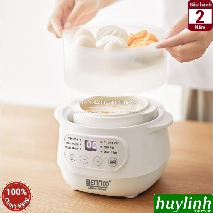 [Mã ELHAMS5 giảm 6% đơn 300K] Nồi chưng yến, nấu cháo chậm Bennix BN-100A Steam - 1 lít - Có xửng hấp