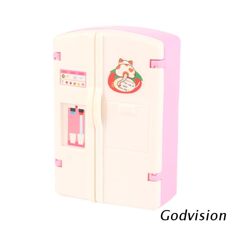 Tủ Lạnh Đồ Chơi Mini Cho Nhà Búp Bê