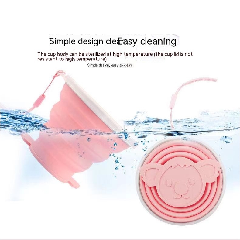 Cốc Súc Miệng Bằng Silicone Chống Sốc Có Thể Gấp Gọn Tiện Lợi