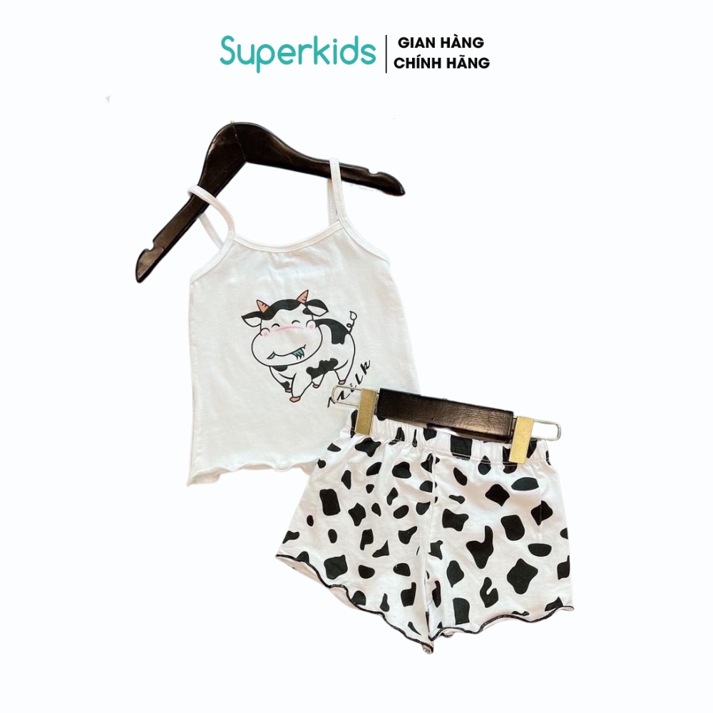 |FAMARAL2 giảm 10k cho đơn 50k|Bộ 2 dây bò sữa cute cho bé gái 8-18kg QATE697
