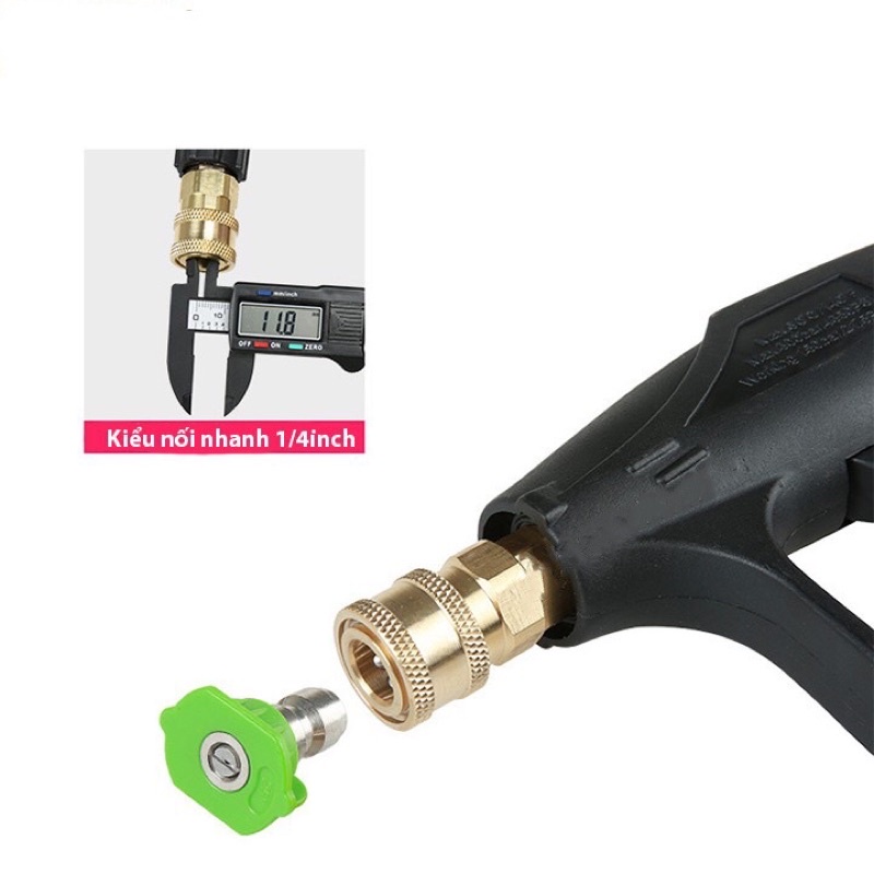 Súng rửa xe áp lực cao, Súng máy rửa xe kèm đấu nối nhanh 1/4 inch loại tốt