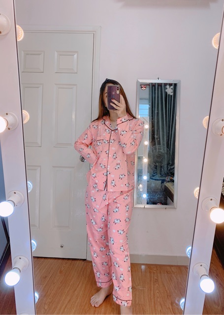 Đồ bộ pijama kate thái loại 1 - Tay Dài Quần Dài