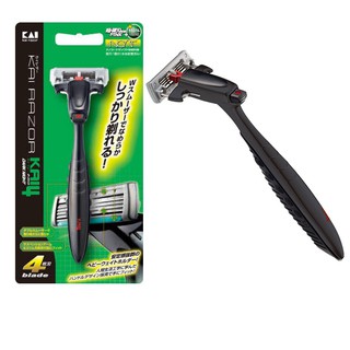 Dao cạo râu KAI Razor 4 lưỡi kép - Vỉ 4 Lưỡi dao thay thế - Nhật Bản