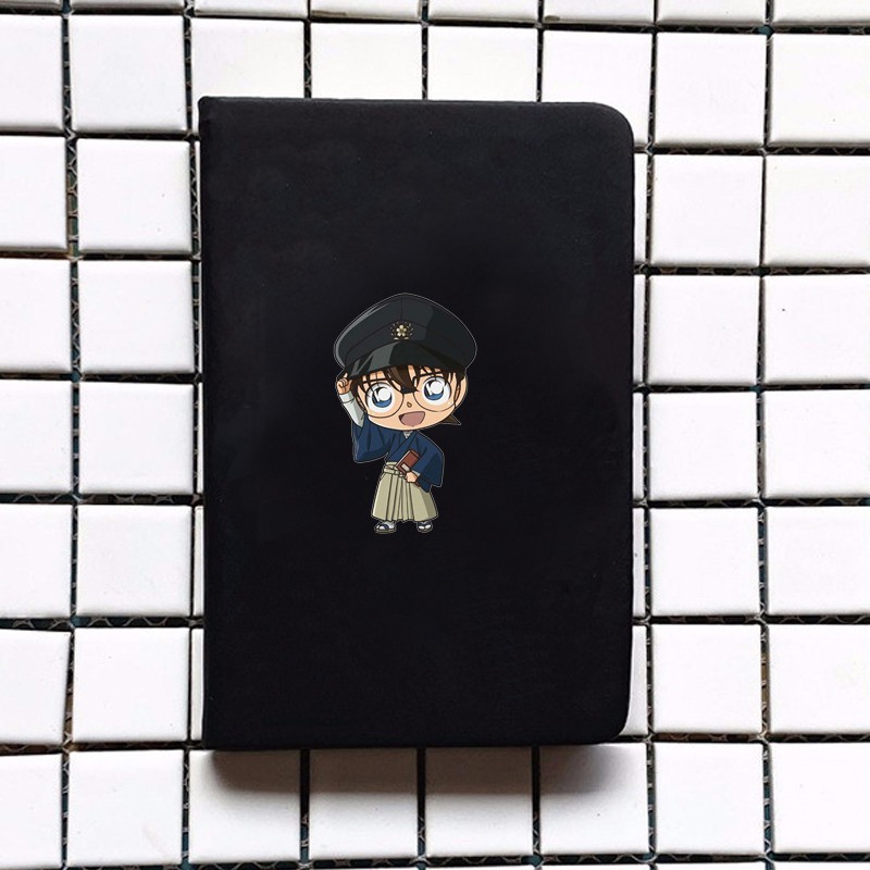 Sổ da cầm tay A6 in hình DETECTIVE CONAN Thám Tử Lừng Danh 4 mẫu anime chibi ghi chép tiện lợi đi học