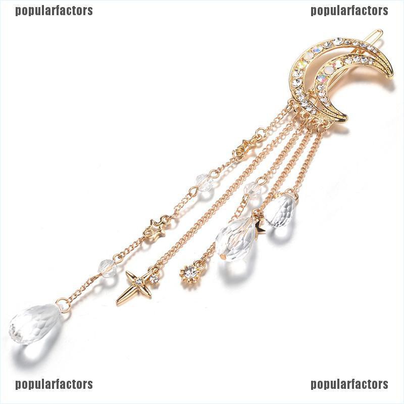 Kẹp Tóc Hình Mặt Trăng Thời Trang Thanh Lịch Cho Nữ