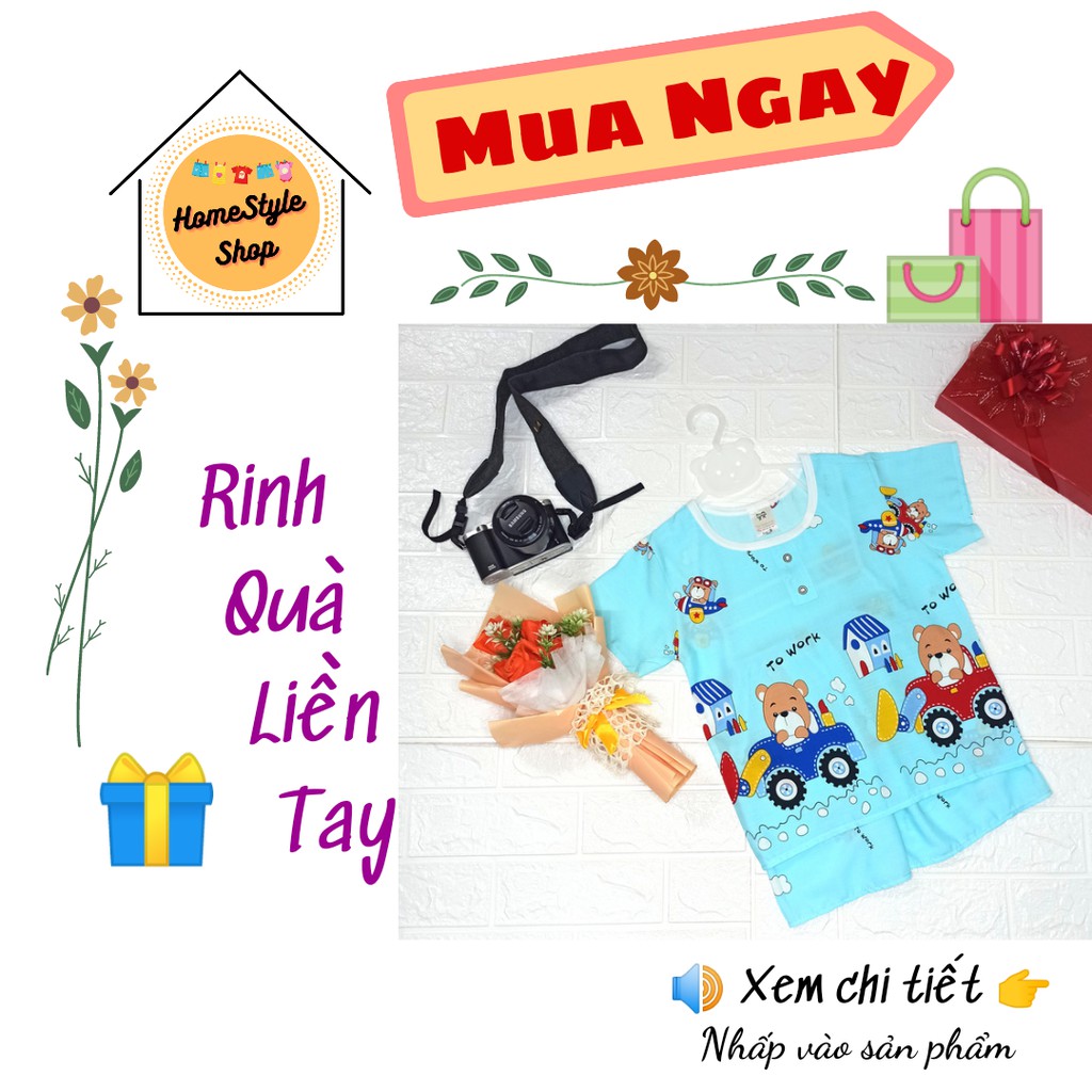ĐỒ BỘ BÉ TRAI 13-18 kg - Bộ tôn (tole-lanh) mặc hè hình gấu