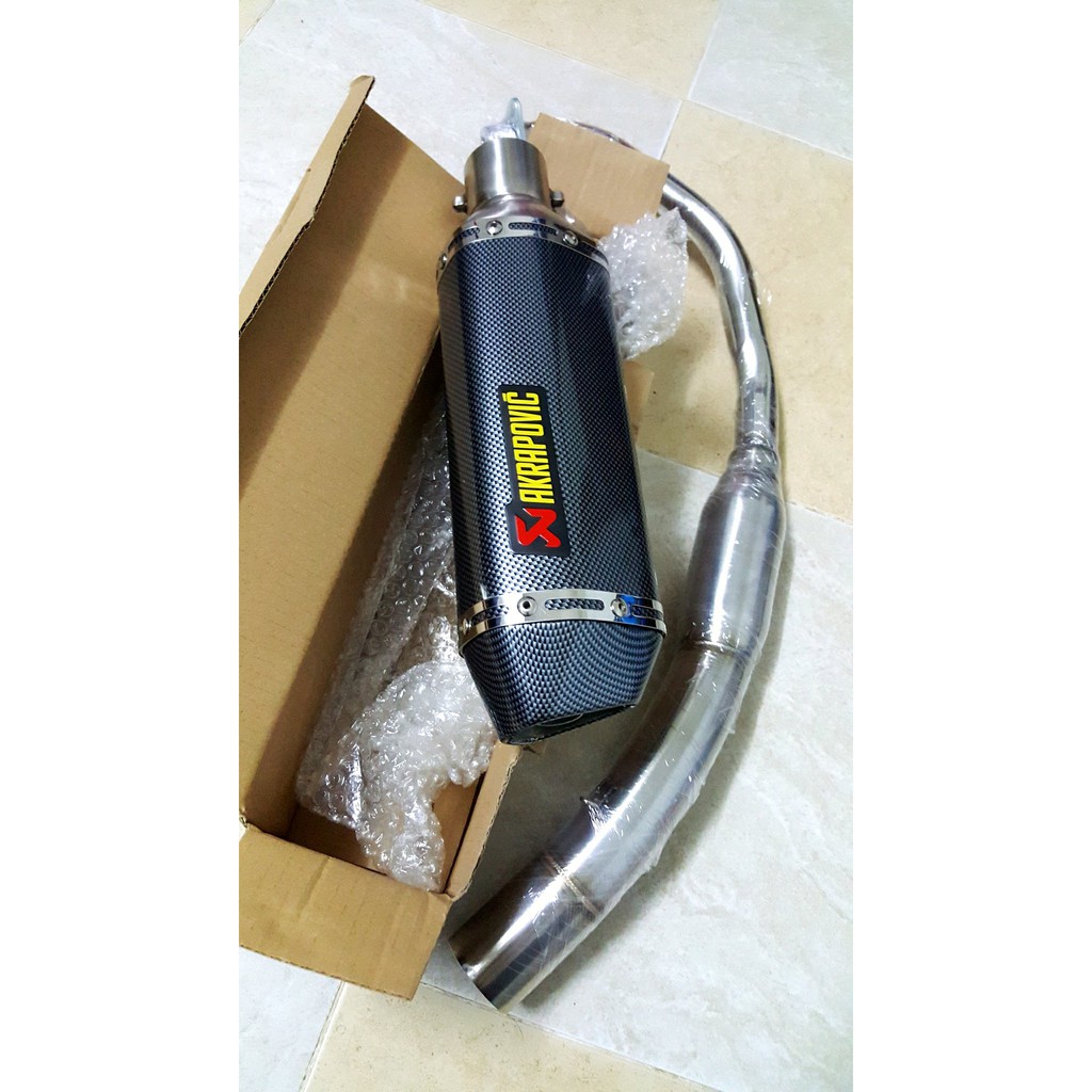 PÔ AKRAPOVIC CACBON FULL CỔ BẦU EX150.WINER SONIC EX135 RAIDER R15 MSX SATRIA GSX