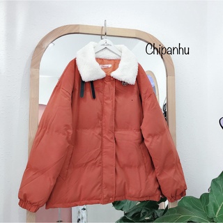 ÁO PHAO BÉO CỔ LÔNG ĐAI DA  AK799