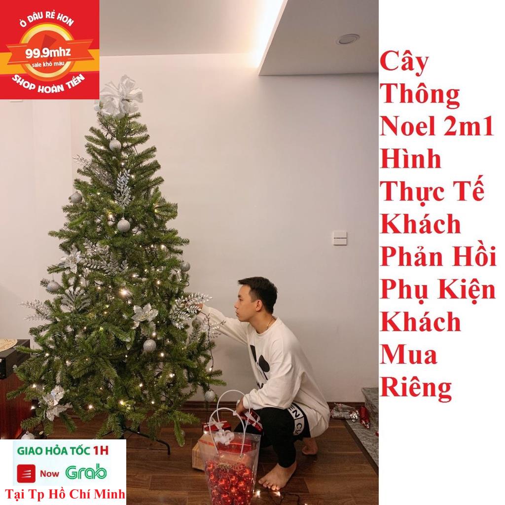 Cây Thông Noel 2m1 (210cm) Trang Trí Noel Giáng Sinh Chân Săt Quà Tặng Noel Kèm Theo 5 Dây Kim Tuyến Và 1 Ngôi Sao