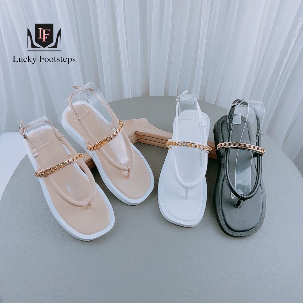 Dép sandal quai xích ống đế độn - T73