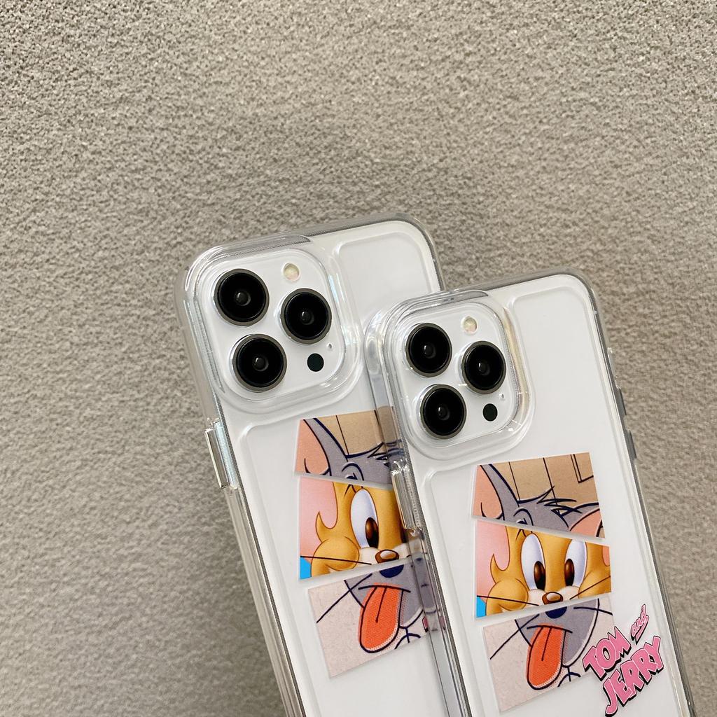 Ốp Điện Thoại Mềm Hình Tom Và Jerry Cho iphone 13promax 12 11 7plus X XR 8 7