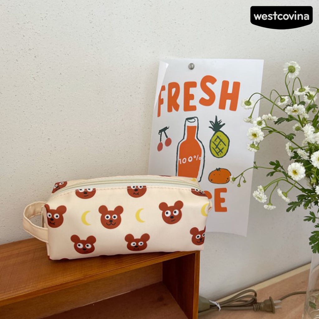 [Hot]✍Bóp Viết Dairy Cow Bằng Nylon Đựng Đồ Trang Điểm Cho Học Sinh