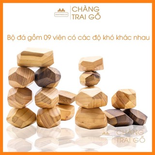 Đá Gỗ Cân Bằng Tumi ishi - Đồ Chơi Gỗ Chàng Trai Gỗ [ Chính hãng ]