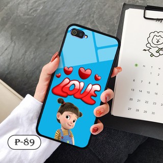 Ốp lưng kính 3D Realme C2-cute