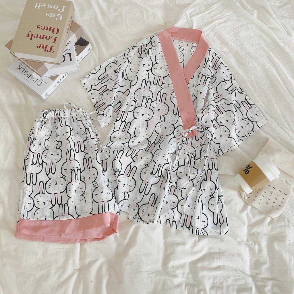 Bộ ngủ lụa, bộ pijama kimono cao cấp mặc nhà nhiều hình ullzang thời trang nữ FMStyle SaiGon  21DB08EP0801 | BigBuy360 - bigbuy360.vn