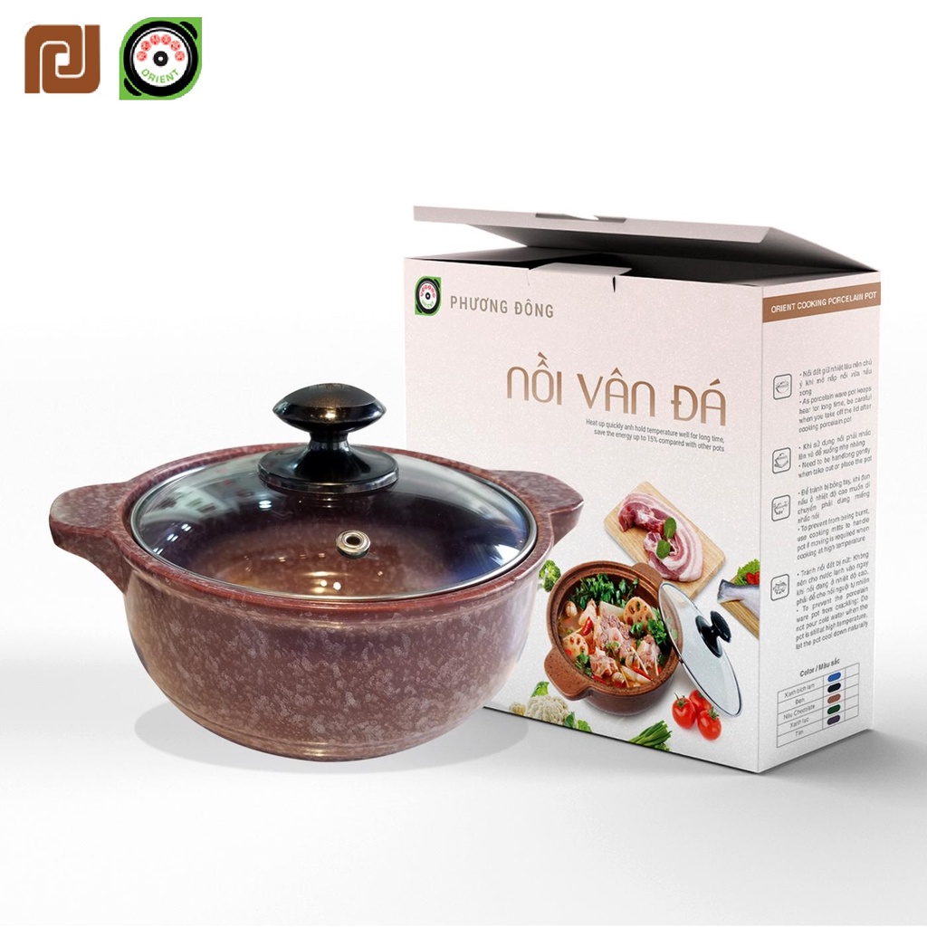 Nồi Sứ Sâu Vân Đá Phương Đông PDVS 1.0L - 1.5L - 2.0L - 2.5L