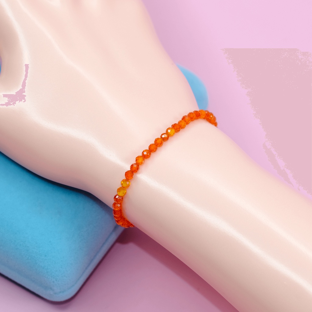 Lắc tay Zircon cam UPCARA dễ thương duyên sáng