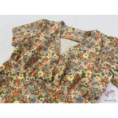 Đầm in hoa phong cách Hàn Quốc dành cho bé gái