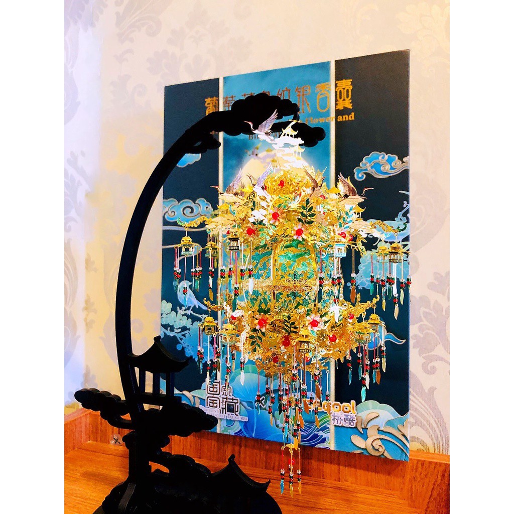 Đồ Chơi Lắp Ráp Mô Hình 3D Bằng Kim Loại Piececool Lồng Đèn Hoa Túi Thơm