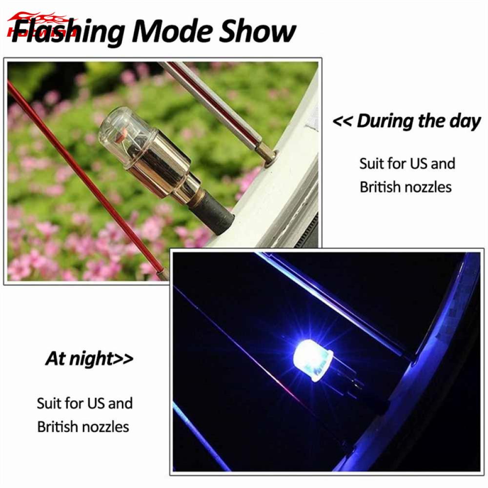 Hw Set 2 Đèn LED Gắn Bánh Xe Đạp Trang Trí