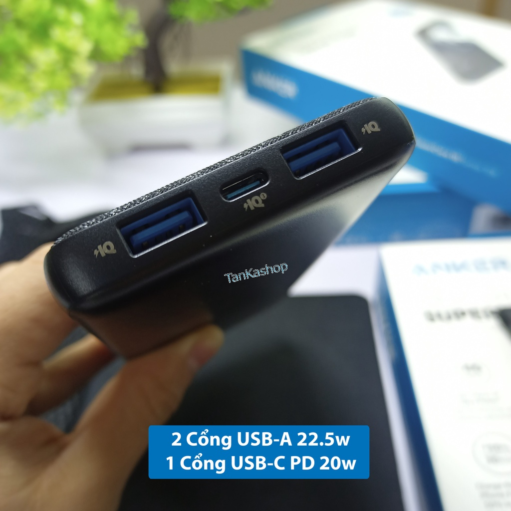 Pin sạc dự phòng ANKER PowerCore Slim Sense 10000mAh PD - A1231 - A1244