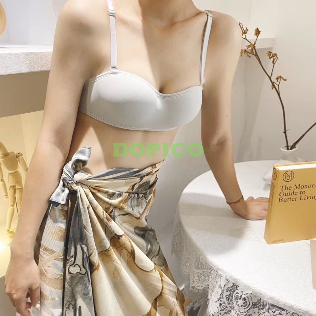 Áo ngực không gọng nữ su mút mỏng không dây, áo lót không dây ôm trọn vòng 1 DOPICO   A4280