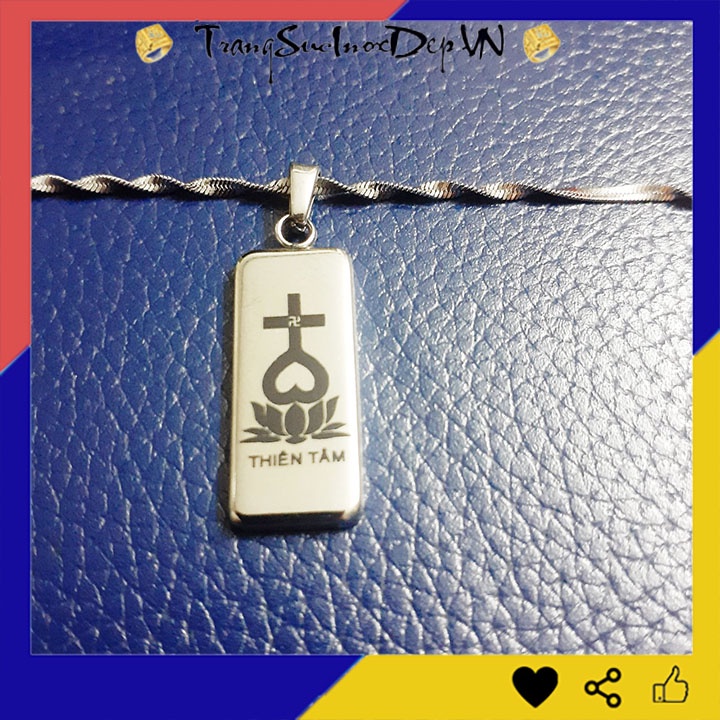 Dây chuyền nữ inox khắc dấu thiên tâm sáng đẹp ,không đen - Đem lại bình an may mắn cho người đeo