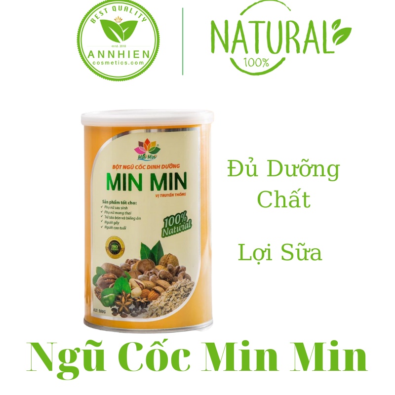 (Date Mới ) Ngũ Cốc Lợi Sữa Min Min  500g - Bột Ngũ Cốc Lợi Sữa MinMin- Bột Ngũ Cốc Dinh Dưỡng