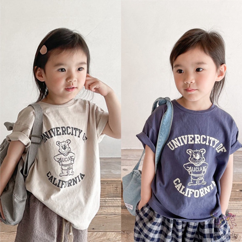 Áo Thun Cộc Tay In Hình Hoạt Hình Cho Bé