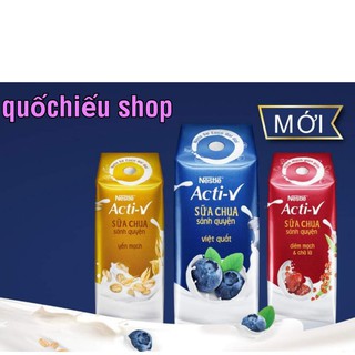 Thanh lý _ Thùng 24 Hộp sữa chua sánh quyện Nestlé Acti-V Đủ Vị 180ml